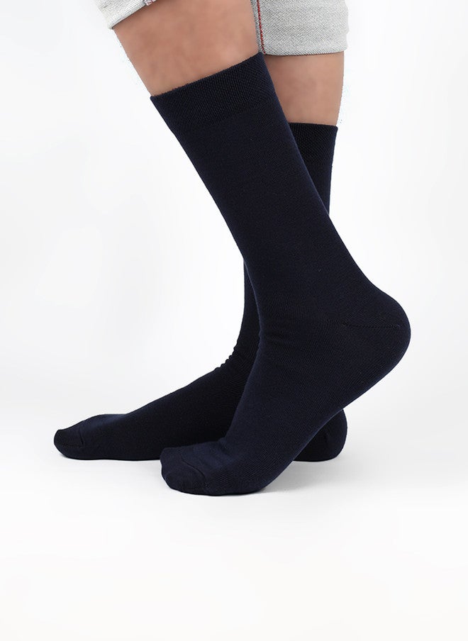 FOOTPRINTS FOOTPRINT Men 3 Pairs Anti Odour Organic Cotton Calf-Length Solid Bamboo Formal Socks - Image 3